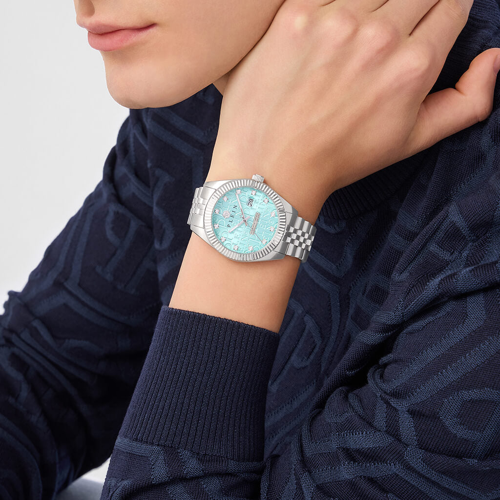 New Date Superlative Silver-Cyan 40mm