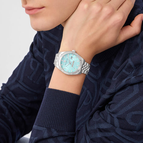 New Date Superlative Silver-Cyan 40mm