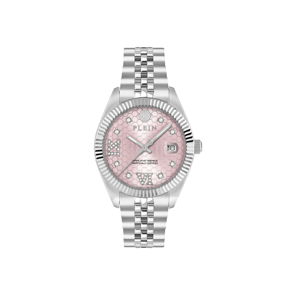 Date Superlative Silver-Pink 34mm