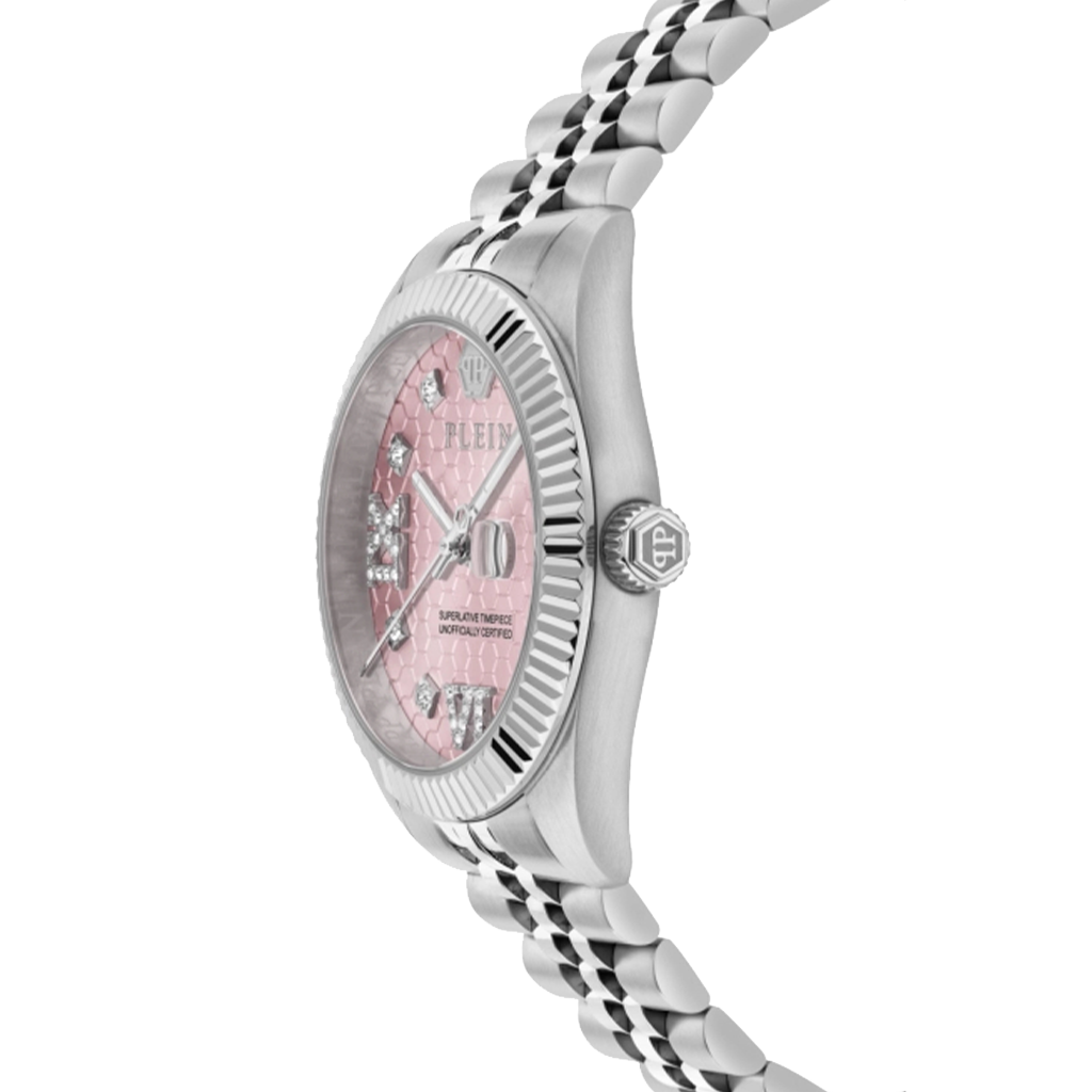 Date Superlative Silver-Pink 34mm