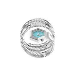 $nake Hexagon Silver-Blue 28mm