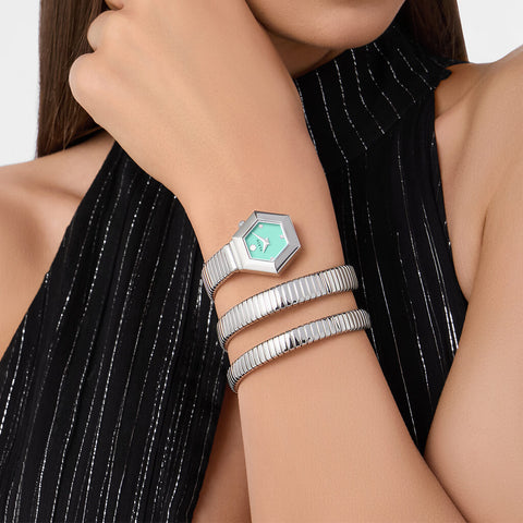 $nake Hexagon Silver-Blue 28mm