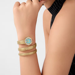 $nake Hexagon Gold-Blue 28mm