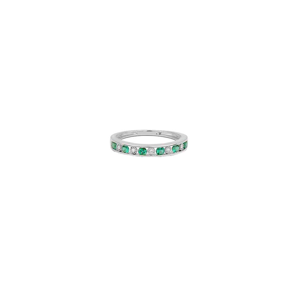 Anel Diamantes Standard Colors Esmeralda