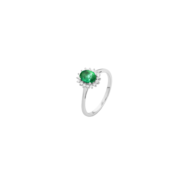 Anel Diamantes Premium Colors Esmeralda