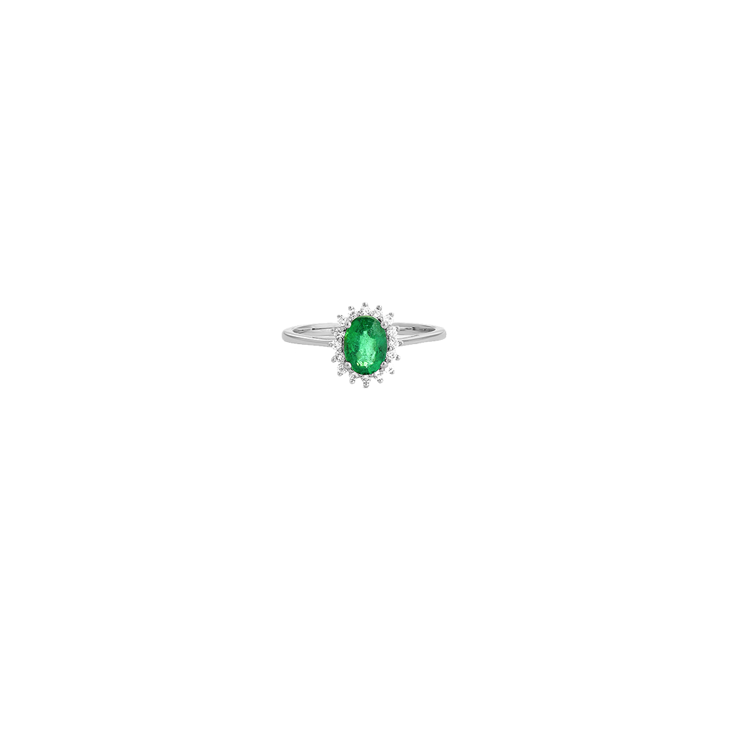 Anel Diamantes Premium Colors Esmeralda