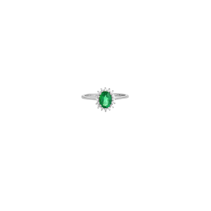 Anel Diamantes Premium Colors Esmeralda