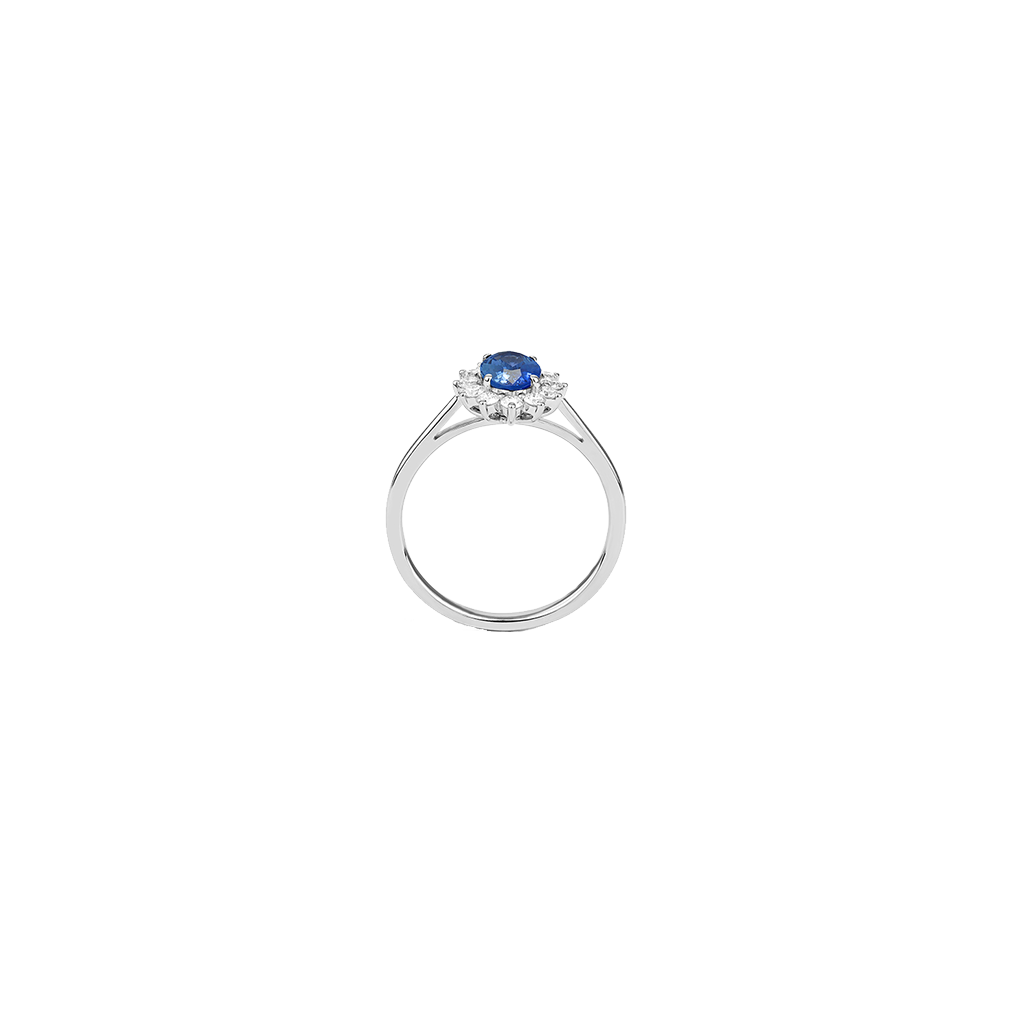 Anel Diamantes Premium Colors Safira