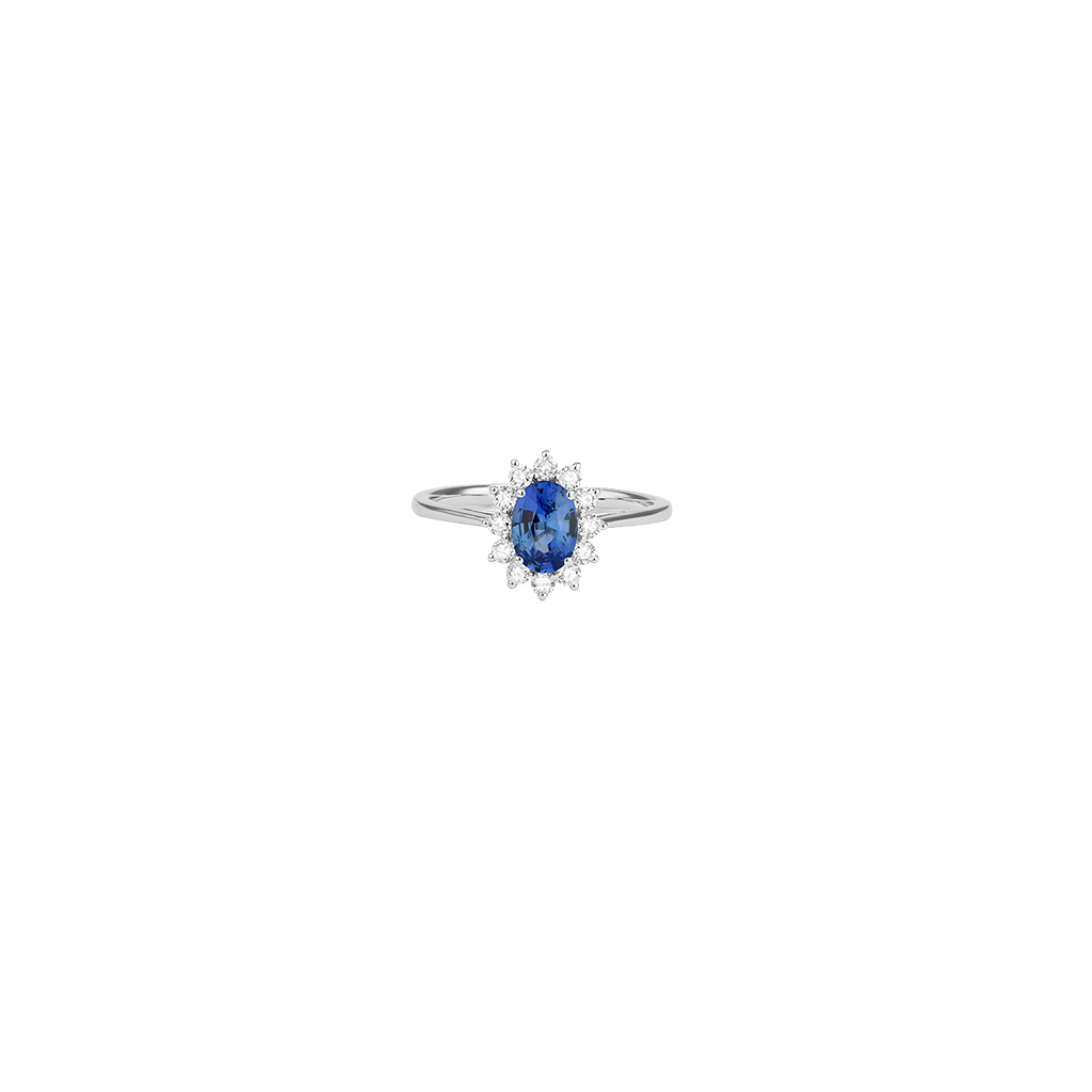 Anel Diamantes Premium Colors Safira