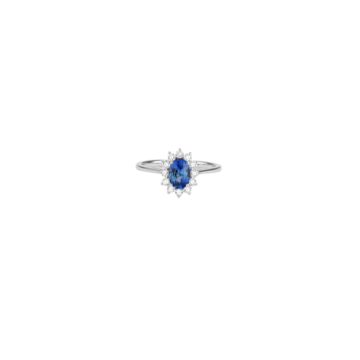 Anel Diamantes Premium Colors Safira
