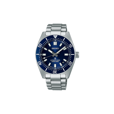 Relógio Prospex 1965 Heritage Diver's 300m prateado com mostrador azul