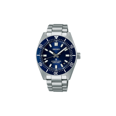 Relógio Prospex 1965 Heritage Diver's 300m prateado com mostrador azul