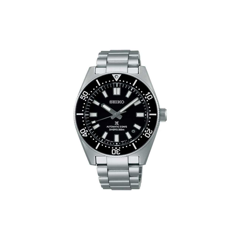 Relógio Prospex 1965 Heritage Diver's 300m prateado com mostrador preto