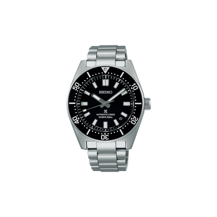 Relógio Prospex 1965 Heritage Diver's 300m prateado com mostrador preto