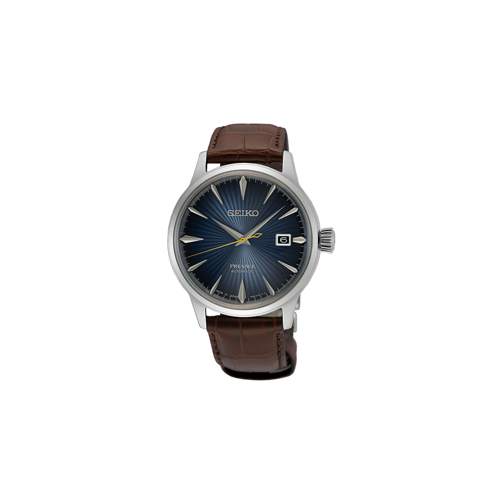 Presage Cocktail Time Leather-Blue 40.5mm