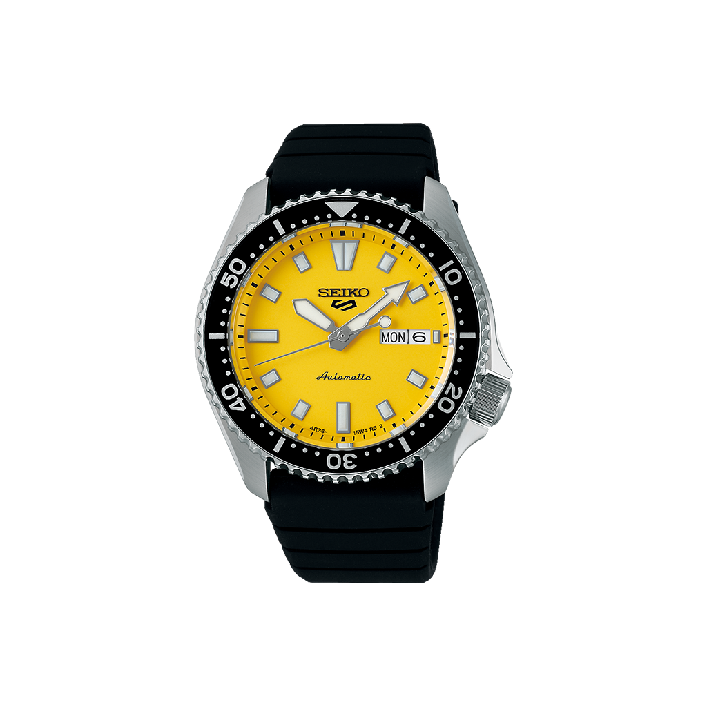 5 Sports SKX Suits Style Black-Yellow 42.5mm