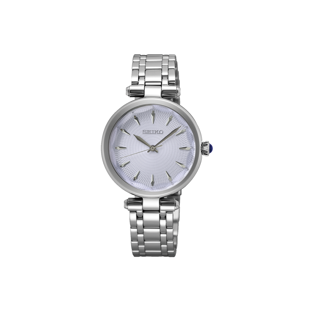 Ladies Silver Light Blue 30mm