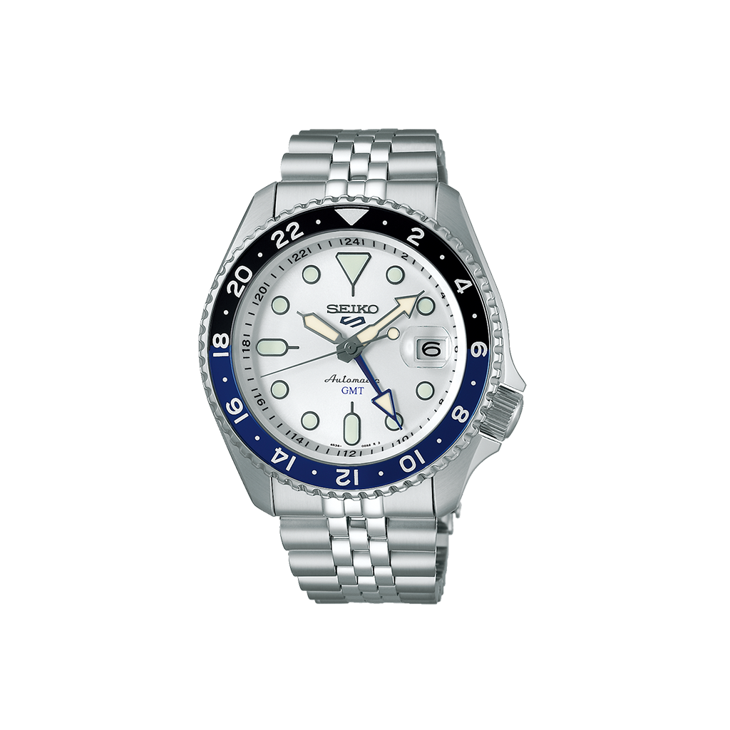 Relógio Seiko 5 Sports SKX Sports Style 42.5mm prateado com mostrador branco e indicação do dia do mês