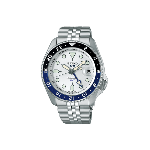 Relógio Seiko 5 Sports SKX Sports Style 42.5mm prateado com mostrador branco e indicação do dia do mês