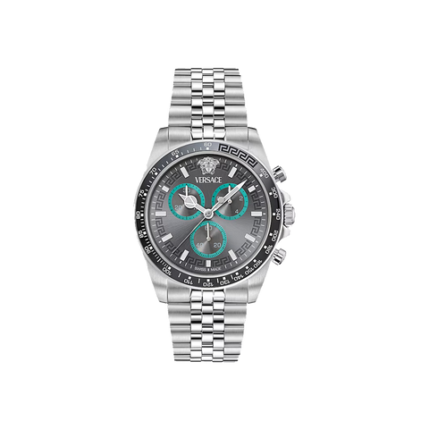 Greca Chrono Wave Silver-Gunmetal 43mm