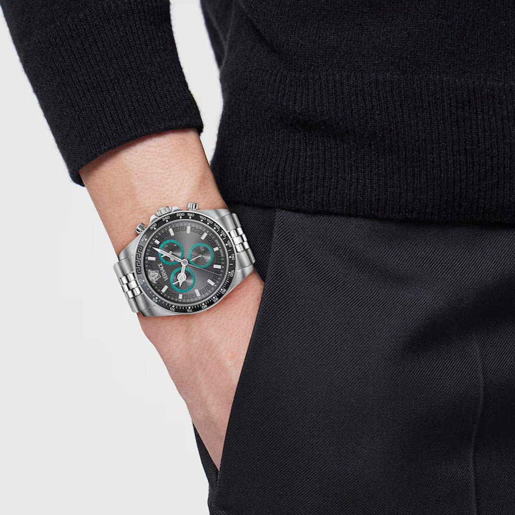 Greca Chrono Wave Silver-Gunmetal 43mm