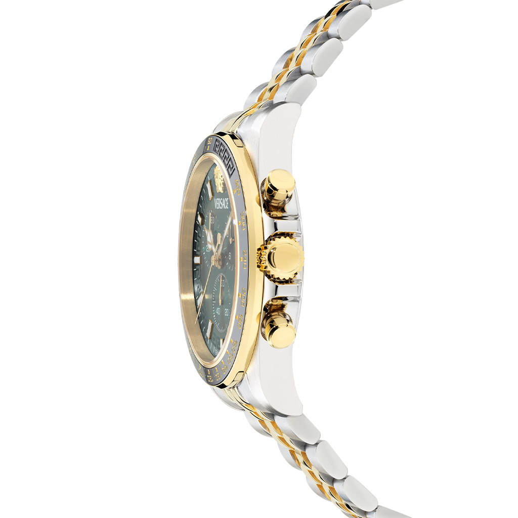 Greca Chrono Wave Dual-Tone Green 43mm