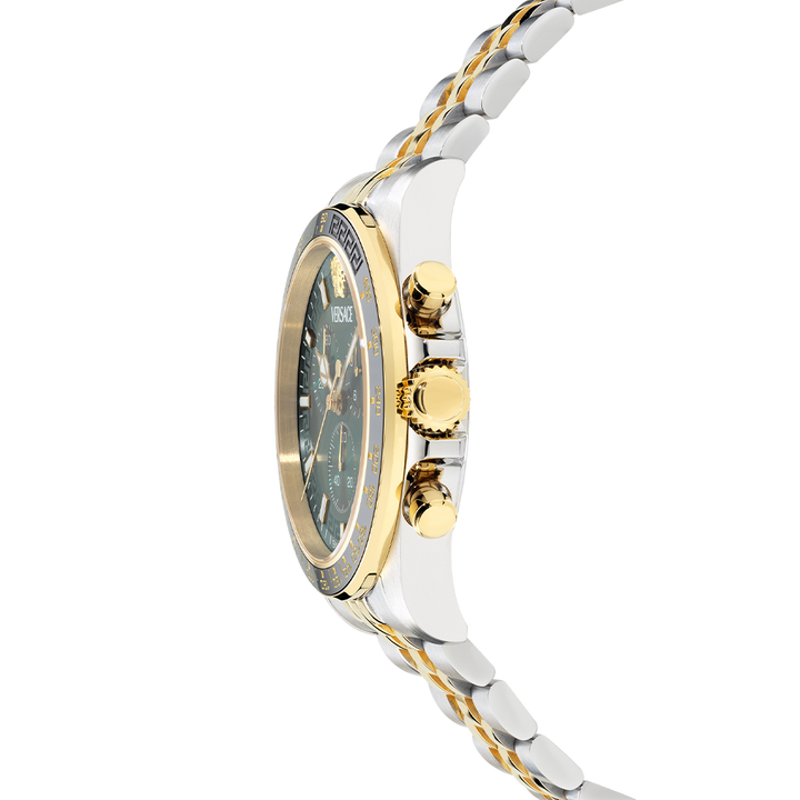 Greca Chrono Wave Dual-Tone Green 43mm