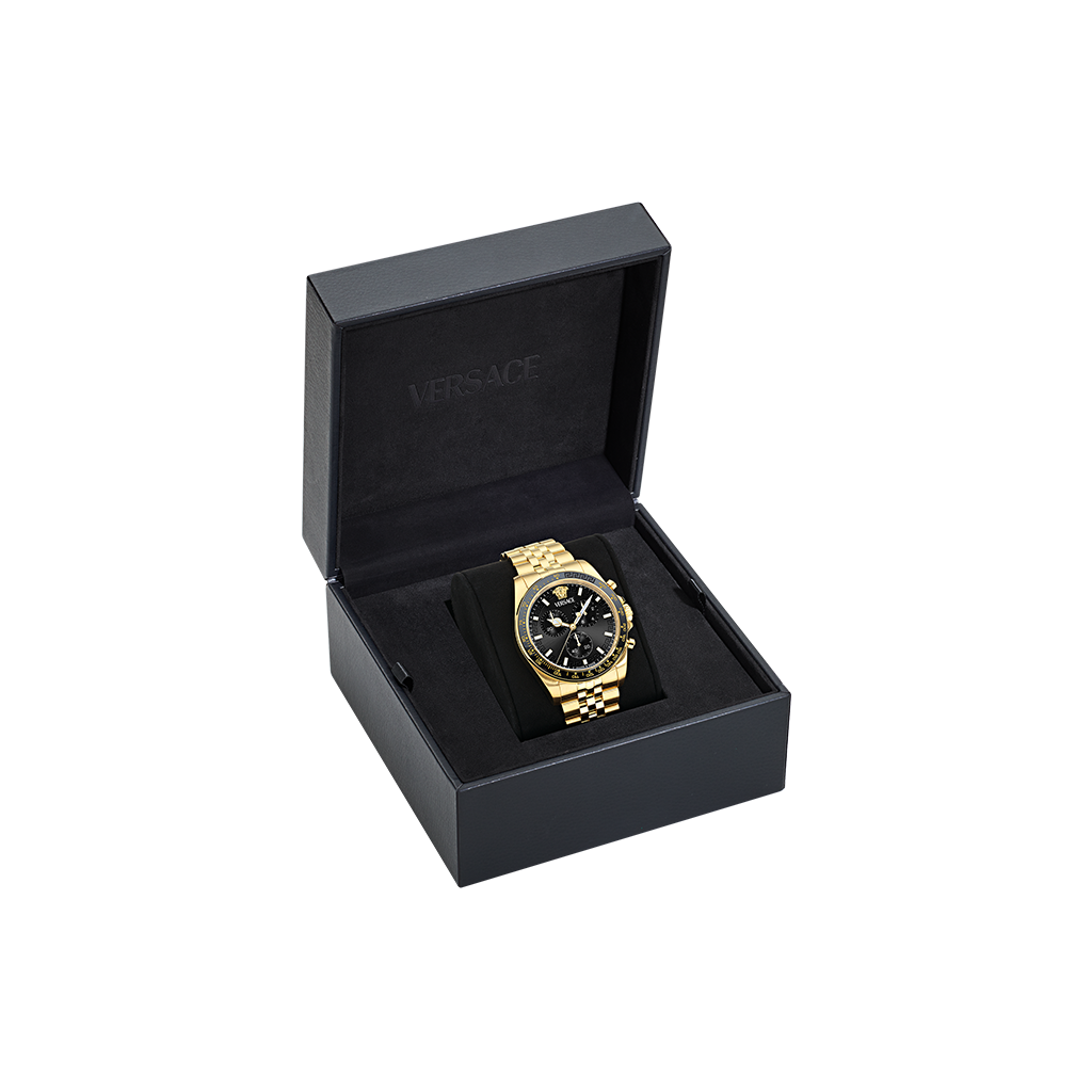 Greca Chrono Wave Gold-Black 43mm