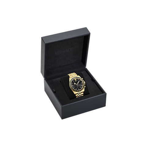 Greca Chrono Wave Gold-Black 43mm