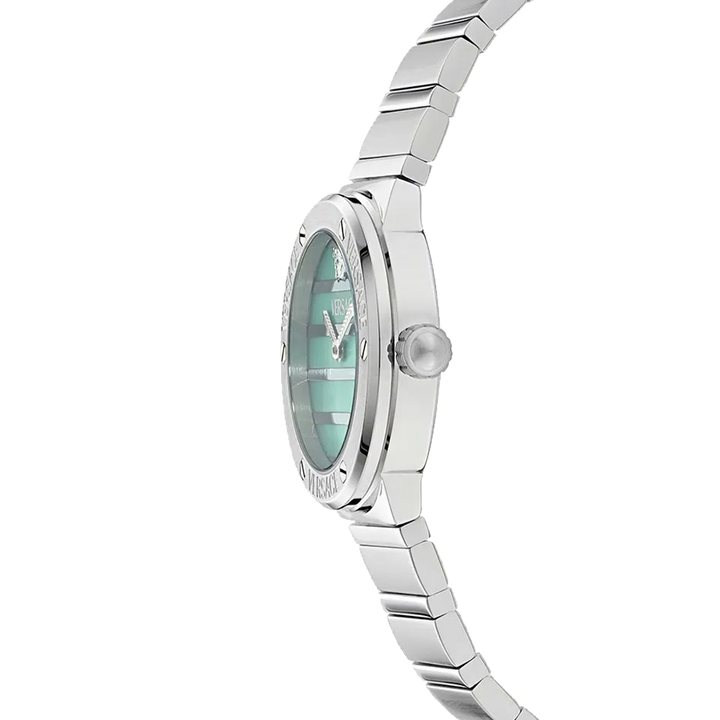 Greca Logo Pearl Silver-Blue 33mm