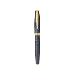 Caneta e Caderno Barocco Black Pattern-Gold Rollerball