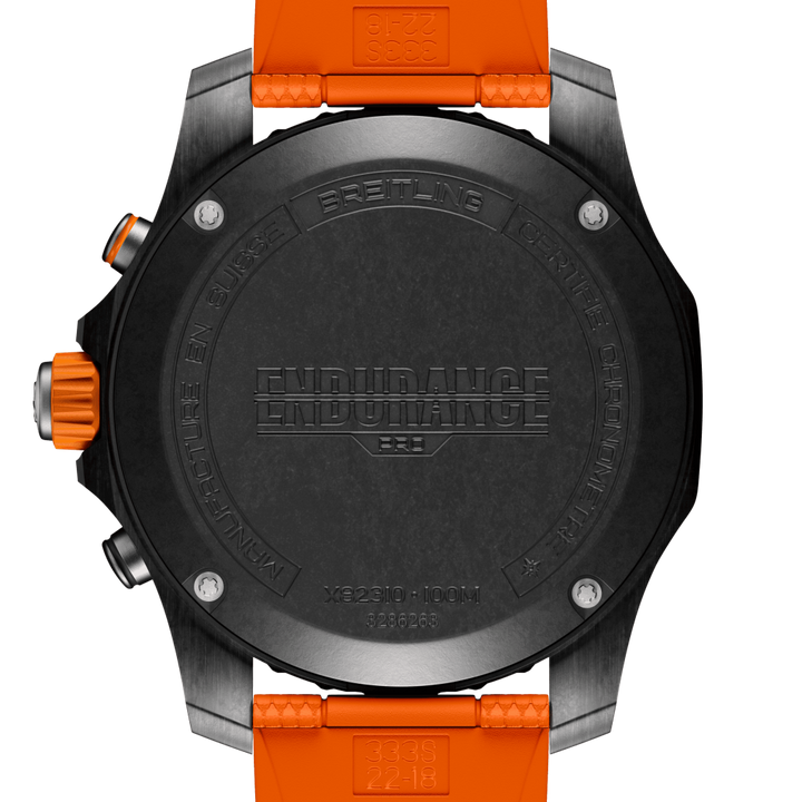 tampa relógio endurance pro pulseira laranja e mostrador preto