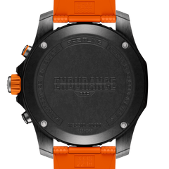 tampa relógio endurance pro pulseira laranja e mostrador preto