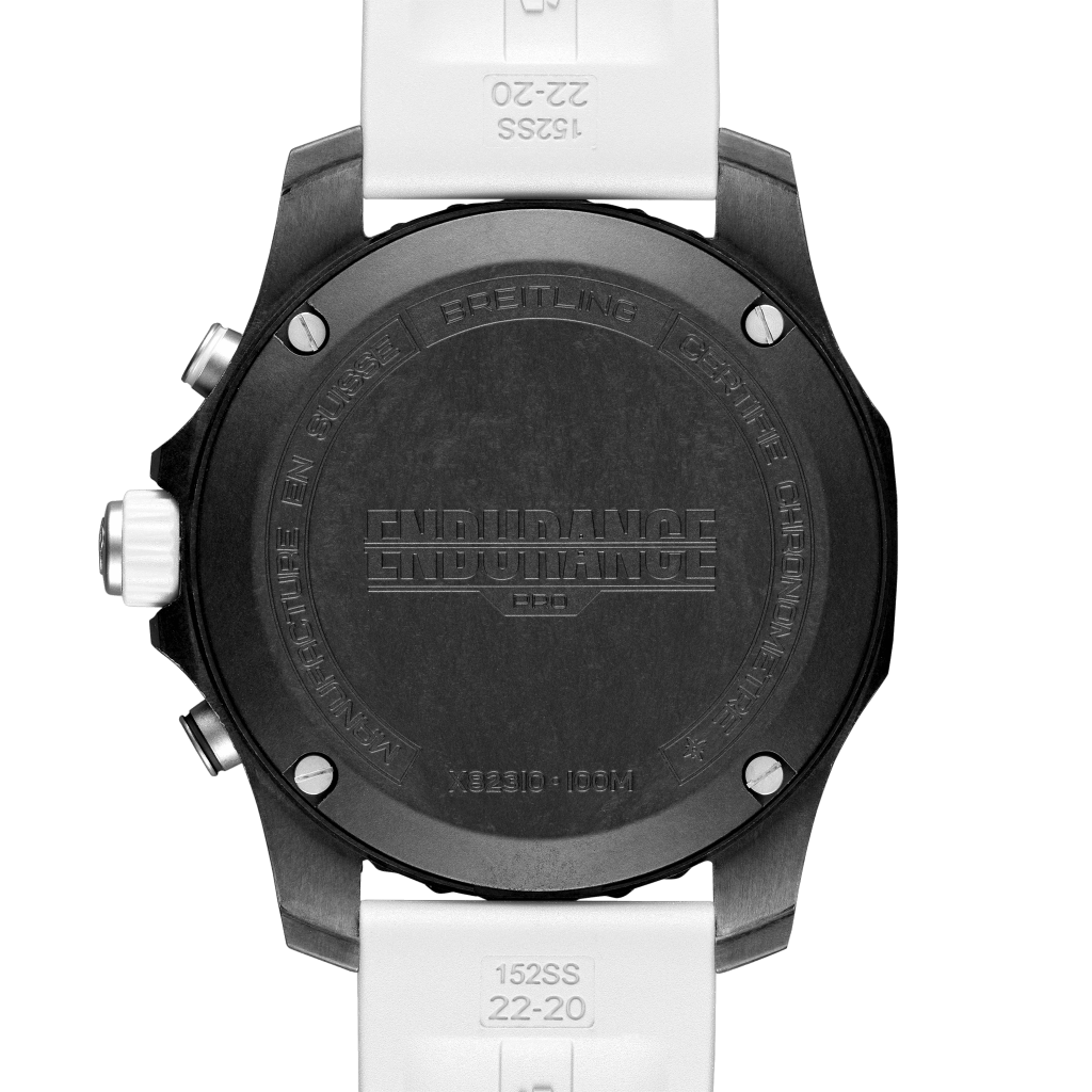 Tampa preta do mostrador do relógio Professional Endurance Pro 44mm pulseira silicone branca com caixa e mostrador pretos