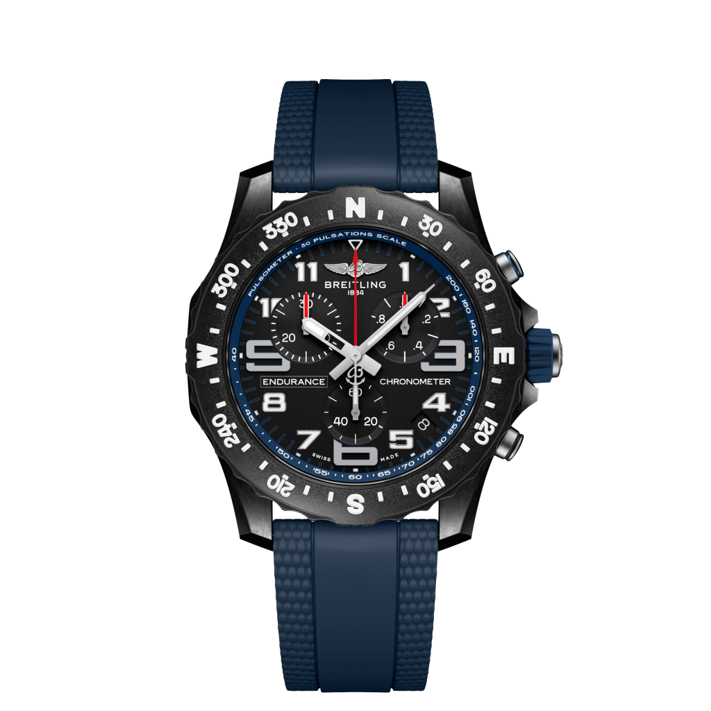 relógio endurance pro pulseira azul escura e mostrador preto