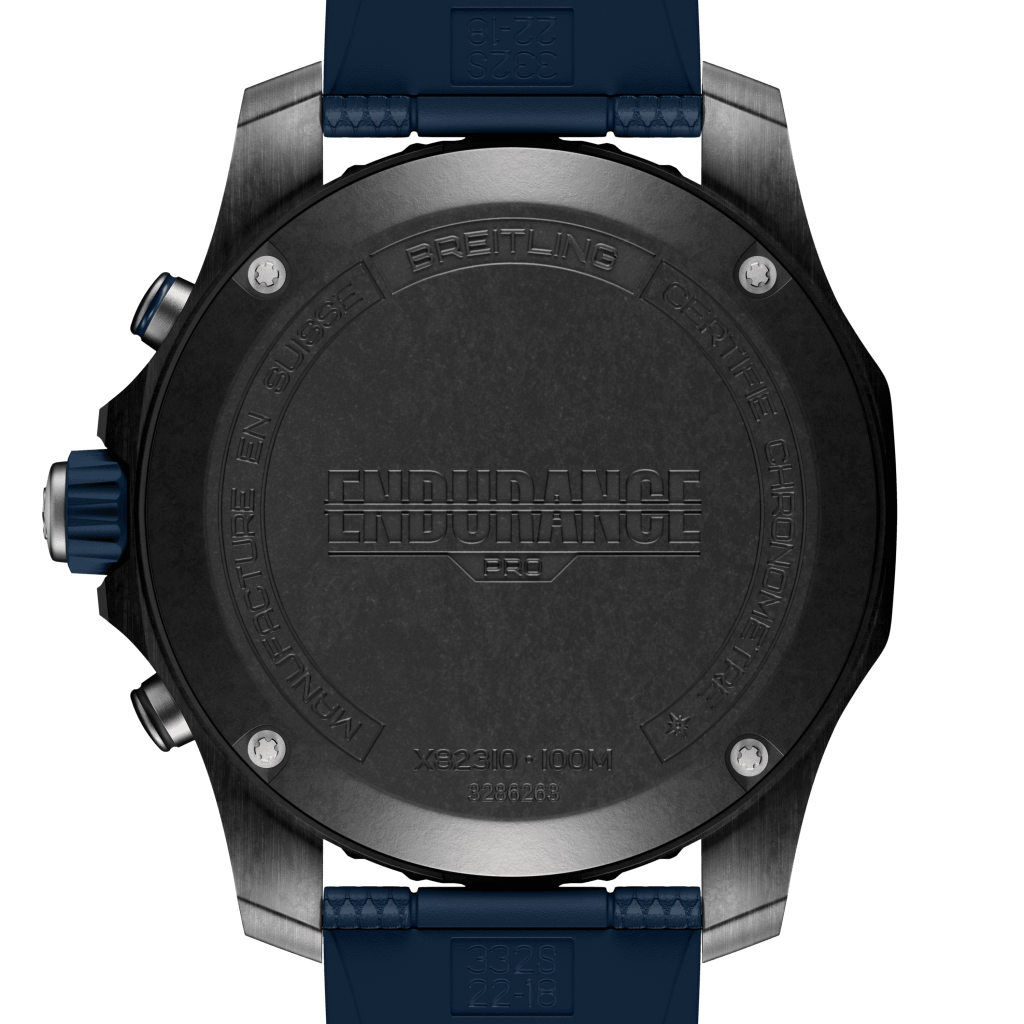 tampa relógio endurance pro pulseira azul escura e mostrador preto