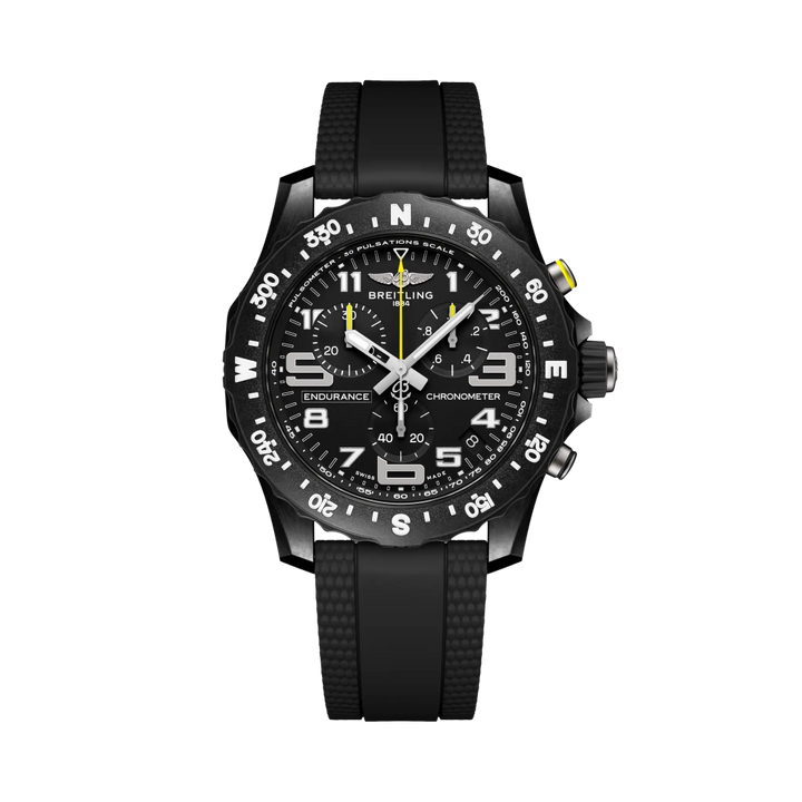Relógio Professional Endurance Pro 44mm pulseira silicone, caixa e mostrador pretos