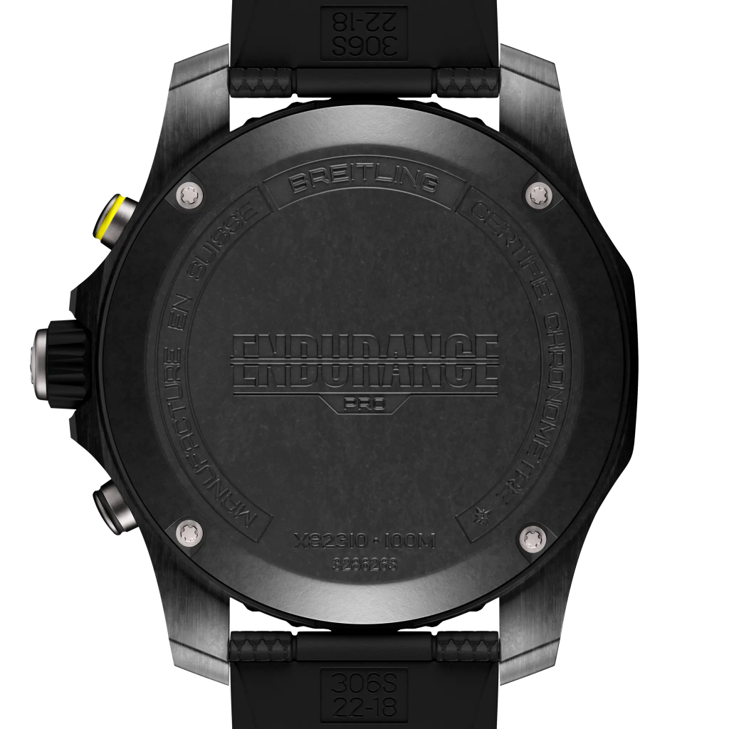 Tampa preta do mostrador do relógio  Professional Endurance Pro 44mm pulseira silicone, caixa e mostrador pretos