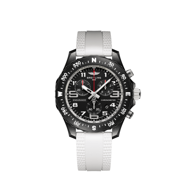 Relógio Professional Endurance Pro 38mm pulseira silicone branca, e caixa e mostradore pretos