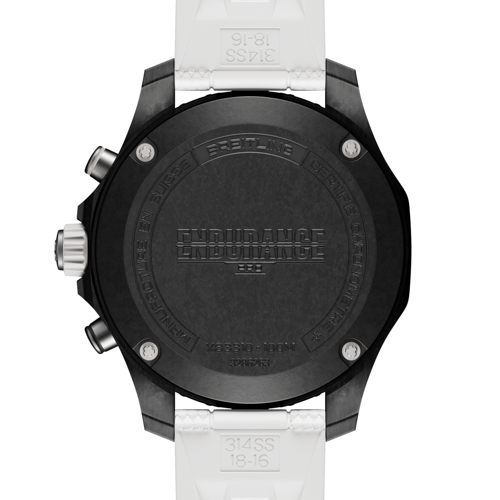 Tampa preta do mostrador do relógio Professional Endurance Pro 38mm pulseira silicone branca com caixa e mostrador pretos
