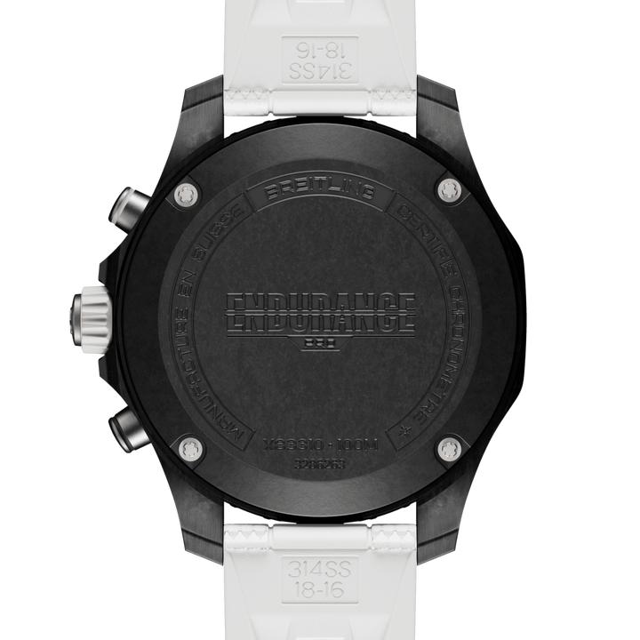 Tampa preta do mostrador do relógio Professional Endurance Pro 38mm pulseira silicone branca com caixa e mostrador pretos