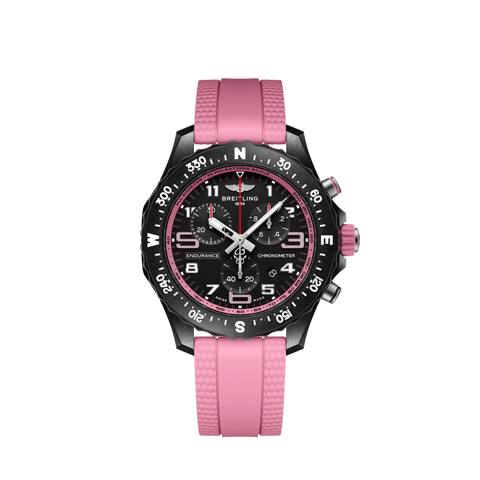 relógio endurance pro pulseira rosa e mostrador preto