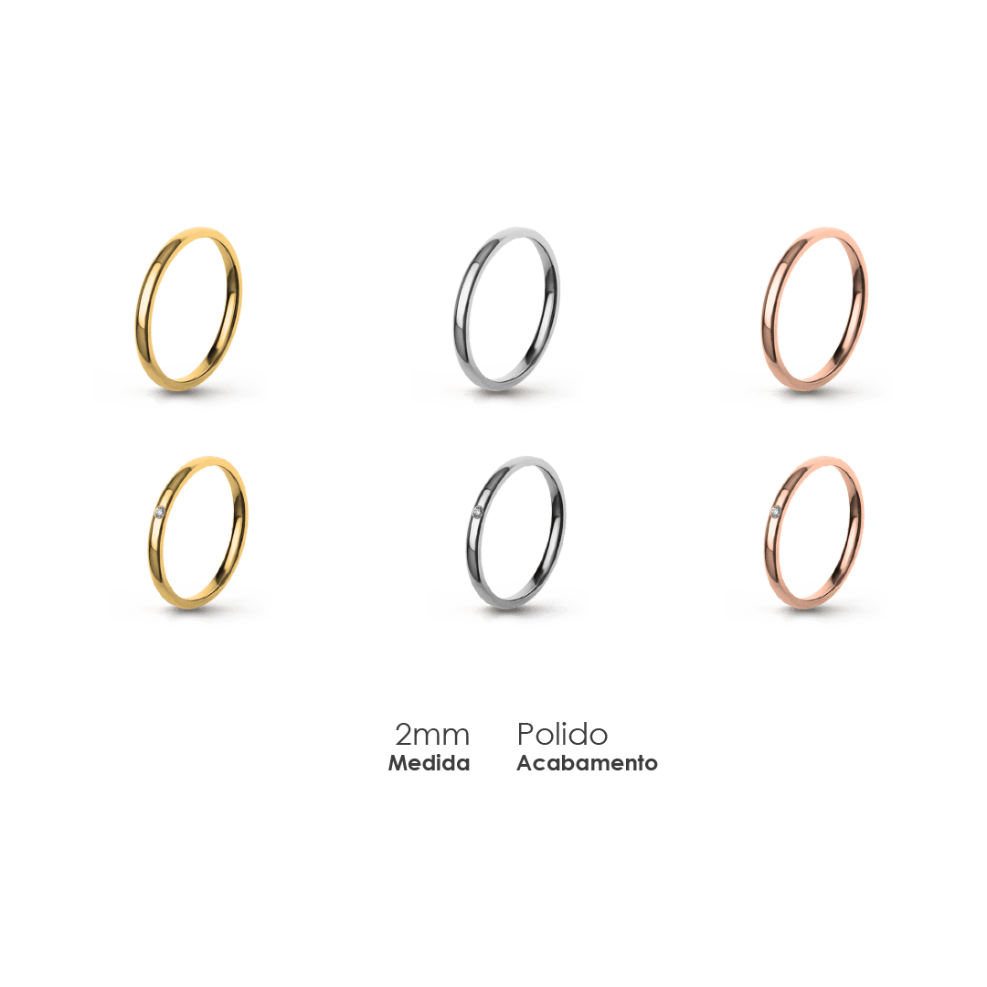 Aliança Wedding Essential Elíptica Extra Amendoada