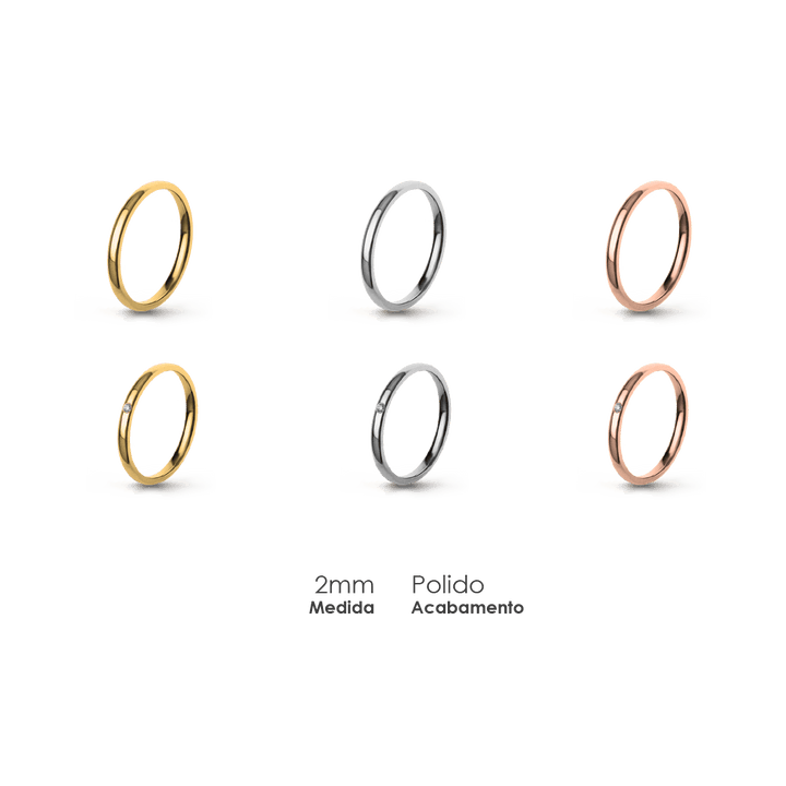 Aliança Wedding Essential Elíptica Extra Amendoada