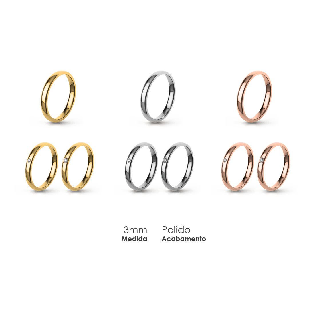 Aliança Wedding Essential Elíptica Extra Amendoada