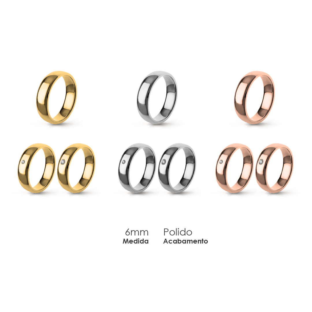 Aliança Wedding Essential Elíptica Extra Amendoada