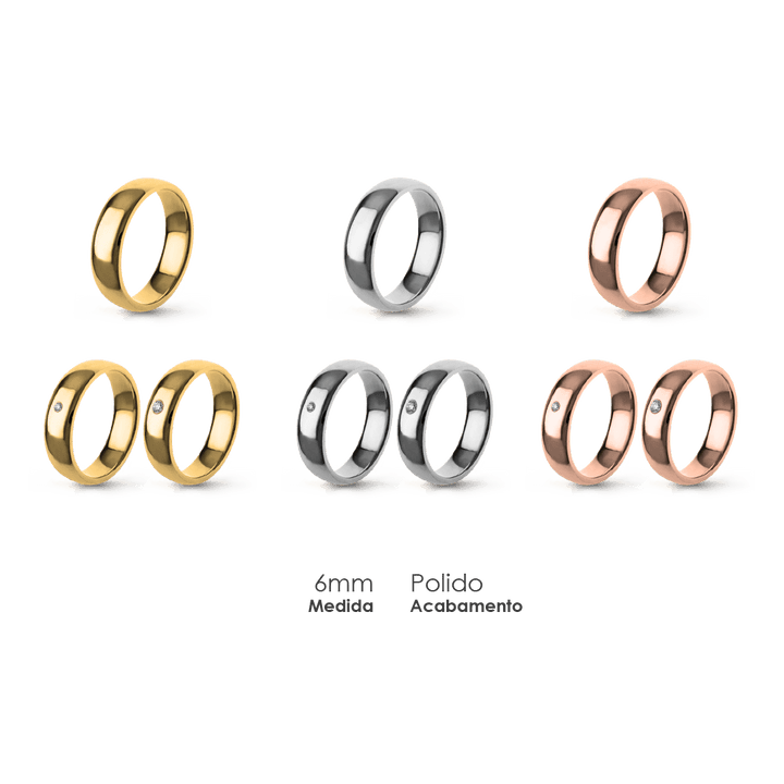 Aliança Wedding Essential Elíptica Extra Amendoada