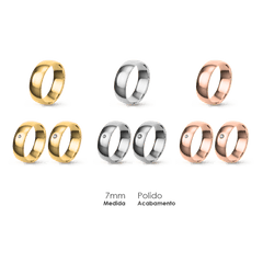 Aliança Wedding Essential Meia Cana Baixa Amendoada