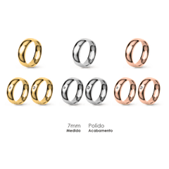 Aliança Wedding Essential Meia Cana Extra Amendoada