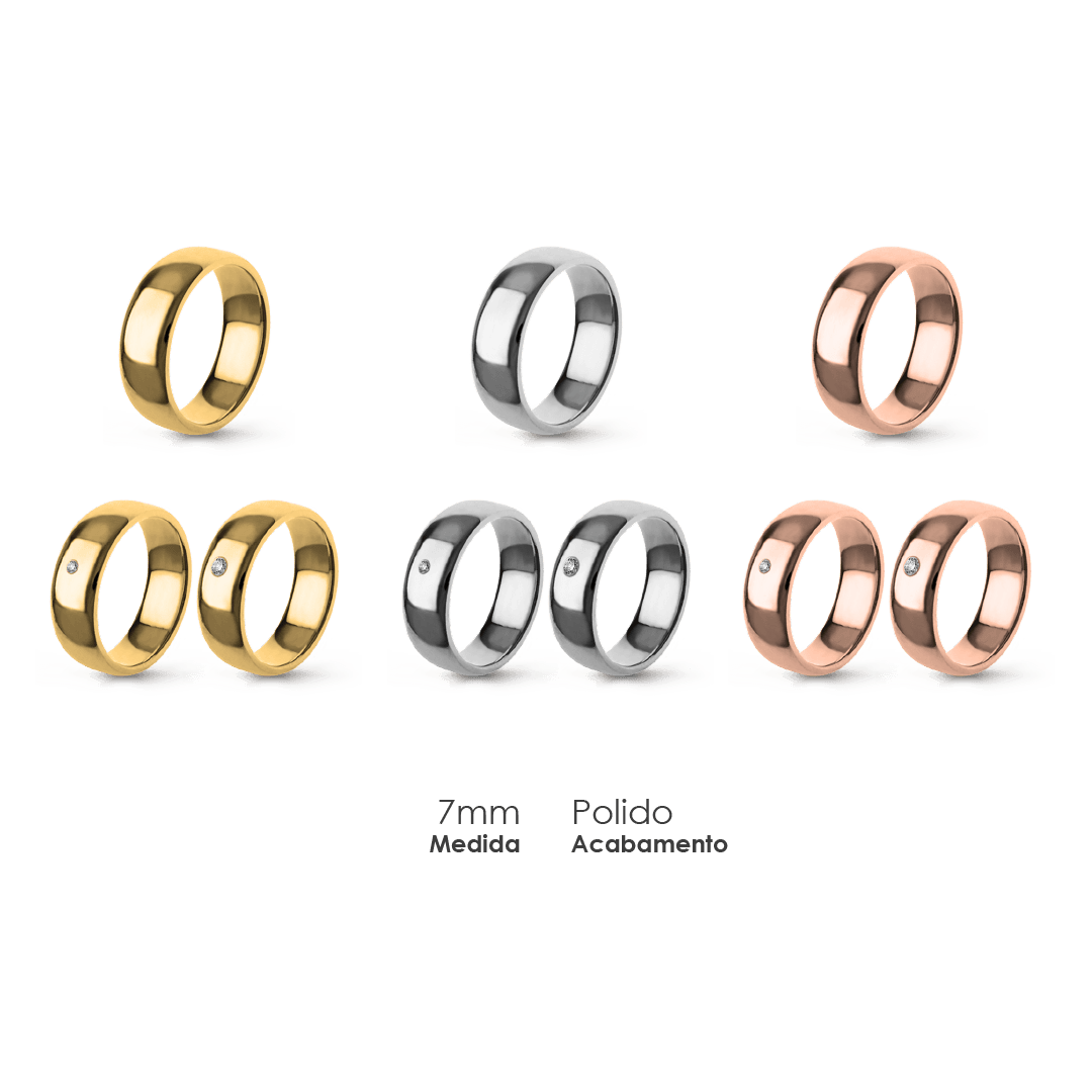 Aliança Wedding Essential Elíptica Extra Amendoada